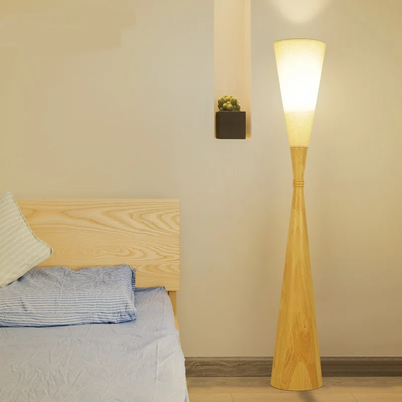 Напольные светильники из массива дерева в японском стиле для гостиной спальни