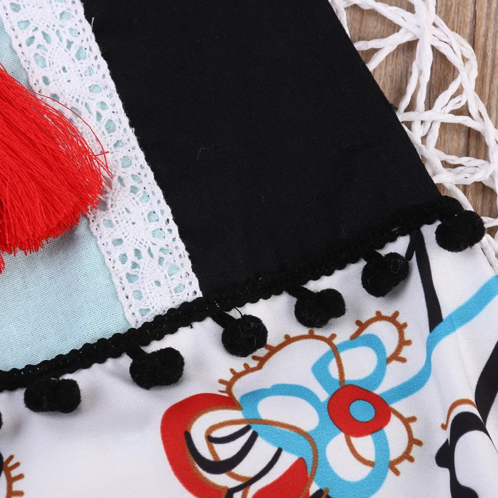 Летние детские комбинезоны с цветочным принтом Винтажные Комбинезоны для