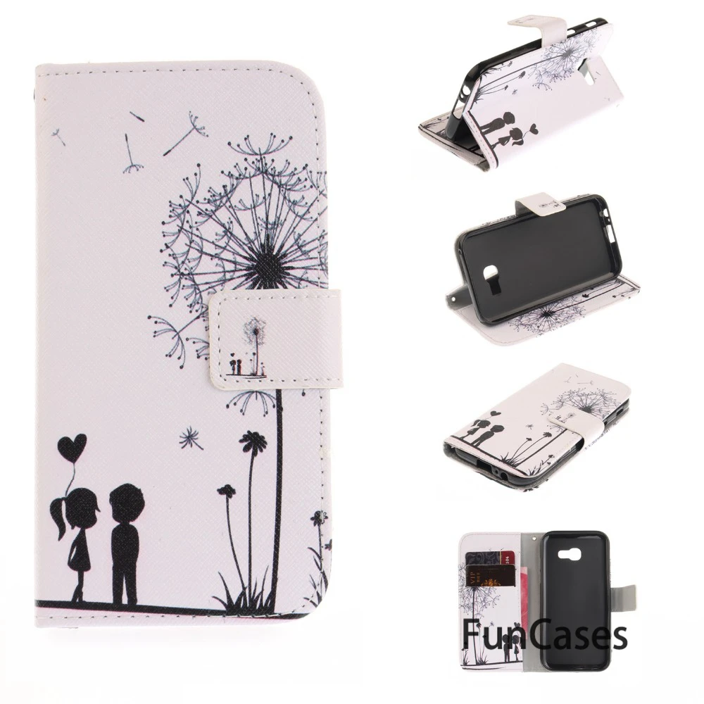 Stand Case For coque Samsung Galaxy A3 2017 A320 SM-A320F 4.7&quot + Card Holders Sansumg telefonu | Мобильные телефоны и
