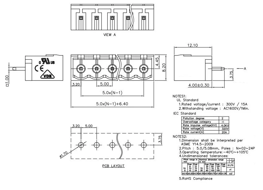 KF2EDGVC 5,0 2P~ 12P разъем PCB вставной TEMINAL блок 2EDGVC 5,0 мм 2PIN~ 12PIN MSTBVA 2,5G 1755516 PHOENIX контакт DEGSON