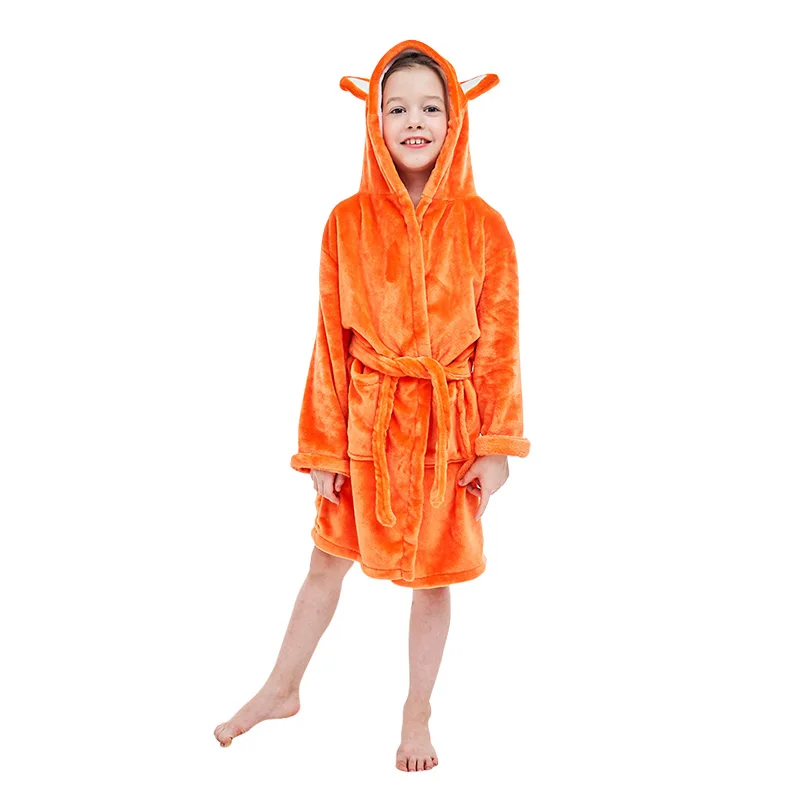 2019 горячая Распродажа детские пижамы с капюшоном банный халат для мальчиков и