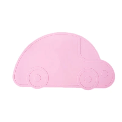 Pink Car Кролик силиконовые коврики подставки салфетки под приборы дети настольные салфетки Coaster блюдо протектор стенд украшения кухня гаджеты ужин интимные аксессуары - Цвет: Pink Car