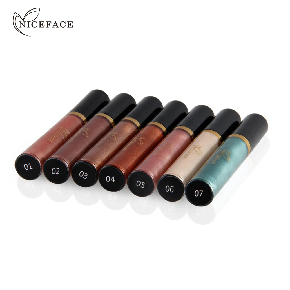 Перламутровые ЖИДКИЕ ТЕНИ NICEFACE блестящие тени для век карандаш водостойкие