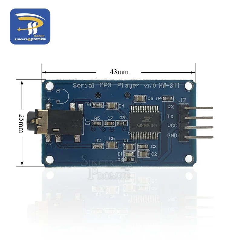 YX5300 UART TTL модуль последовательного управления MP3 музыкальный плеер с поддержкой