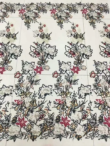 Новые Дизайн 3d бисером кружевной ткани прозрачность Тюль Кружева вышитые