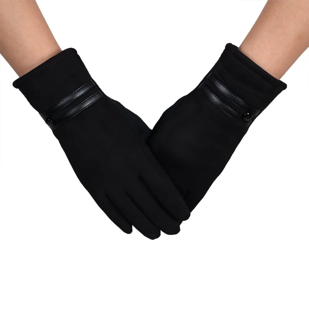 Black Gloves Теплые перчатки с сенсорным экраном для женщин, Зимние перчатки для катания на лыжах, ветрозащитные водонепроницаемые теплые перчатки для катания на сноуборде, для улицы, luvas de inverno - Цвет: Black Gloves