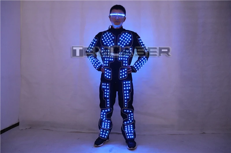 

New arrived LED Robot Costume Dance Performance Luminous Clothing LED Suits For Men Women DJ Show Light Clothing