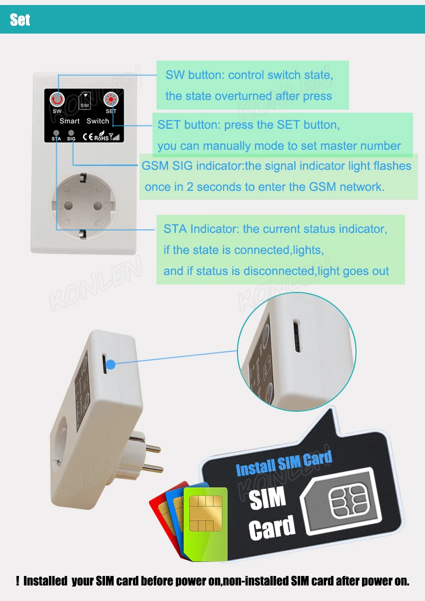 16А ЕС GSM розетка дистанционного управления реле умные розетки 3000 Вт SMS вызов Android приложение домашняя Автоматизация