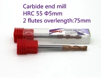 router bit 5575 with 2 flutes flat end mill hrc55 carbide end mill cnc milling machine tool parts mills cutter