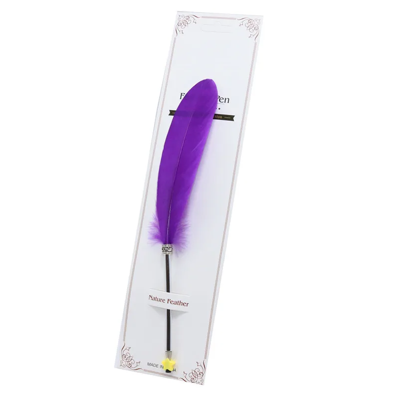 10 pcs dark puple 10 шт. Красивая перьевая Шариковая ручка для письма для школьных принадлежностей канцелярские дешевые товары милые Kawaii Ручки канцелярские товары - Цвет: 10 pcs dark puple
