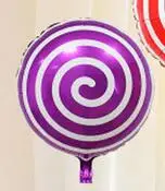 purple 10 шт красочные конфеты фрукты серебряная фольга шары 18 дюймов круглый леденец алюминиевые шары Свадьба День Рождения украшения для детской вечеринки - Цвет: purple