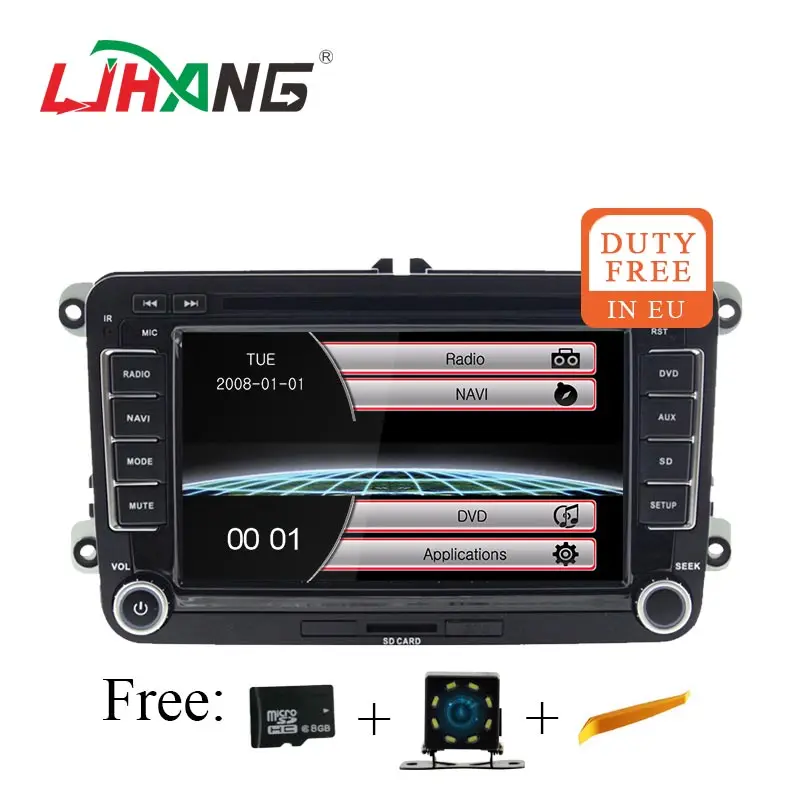 LJHANG автомобильный dvd плеер для VW Passat B6 Jetta T5 Tiguan Octavia Fabia SEAT Leon GOLF multimedia 2 Din