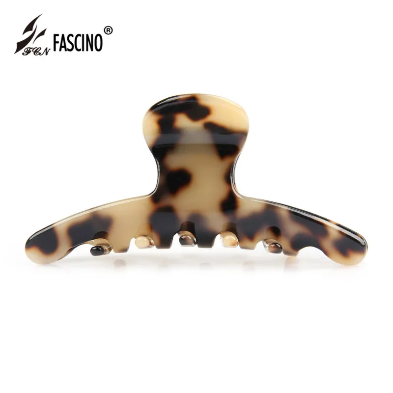 leopard Высокое качество 9,8 см Длина Длинные ацетатные шпильки заколка для волос Краб Волосы Когти для женщин девушка волосы ювелирные изделия аксессуары AG820054 - Окраска металла: leopard