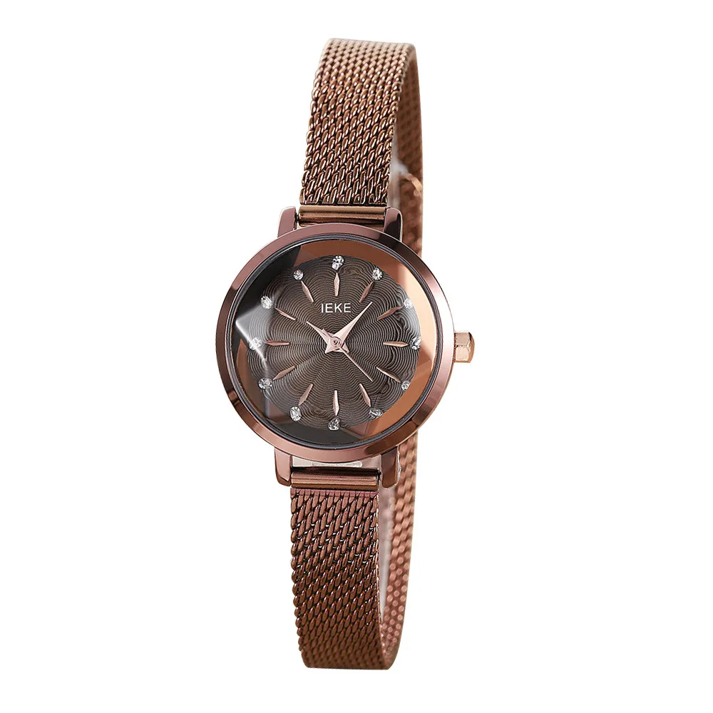 Женские часы из нержавеющей стали 2018 Новые повседневные наручные IEKE Брендовые