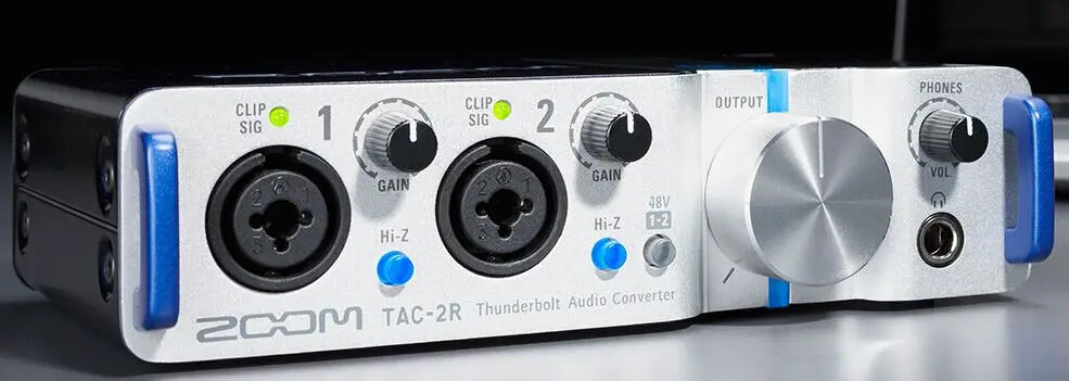 Зум TAC2R TAC-2R Thunderbolt аудио конвертер 2 В/2-out высокая скорость Thunderbolt аудио интерфейс звуковая карта