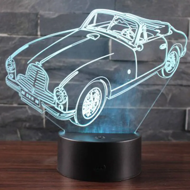 Ножничная дверь спортивный автомобиль 1 Тема 3D лампа светодиодный ночсветильник