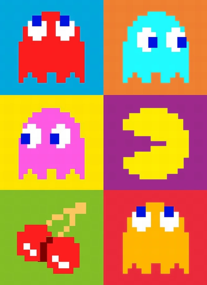 Pacman Think винтажные видеоигры рекламный плакат ретро декоративные DIY наклейки на стену искусство домашний бар Плакаты Декор подарок - Цвет: Тёмно-синий