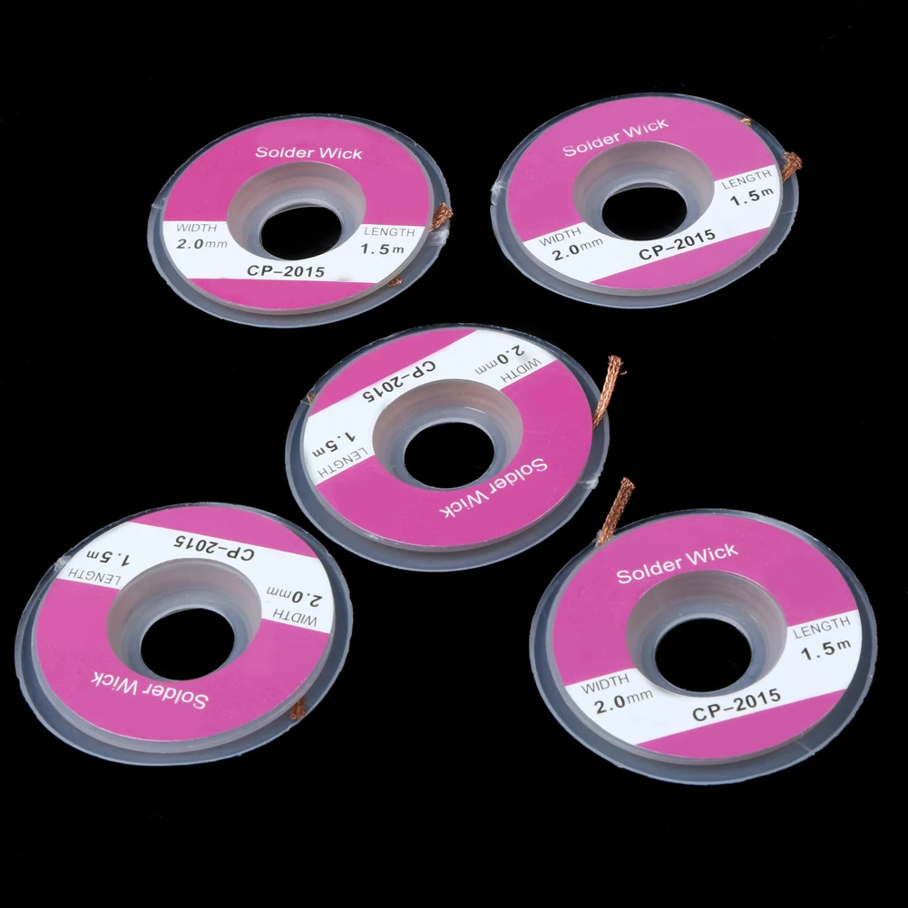 Оплетка для удаления припоя 5 шт. футов 2 мм|wick solder|solder wiresolder remover |