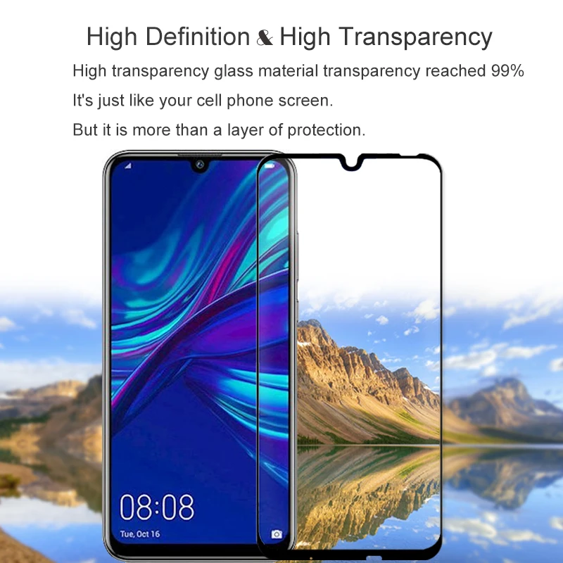 2 шт Полное покрытие экрана протектор из закаленного стекла для huawei P Smart 6,2" 9 H Защитное стекло для p Smart пленочный чехол