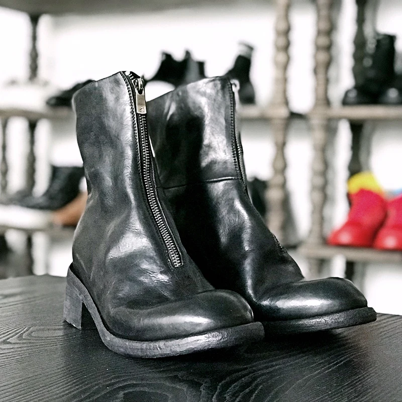 Классические мужские ботинки Goodyear на молнии из натуральной кожи модные