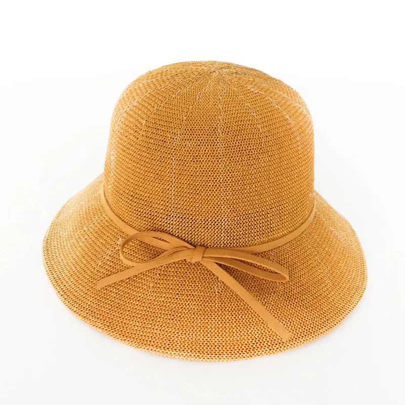 Хлопчатобумажная и льняная Летняя женская Солнцезащитная Рыбацкая шляпа