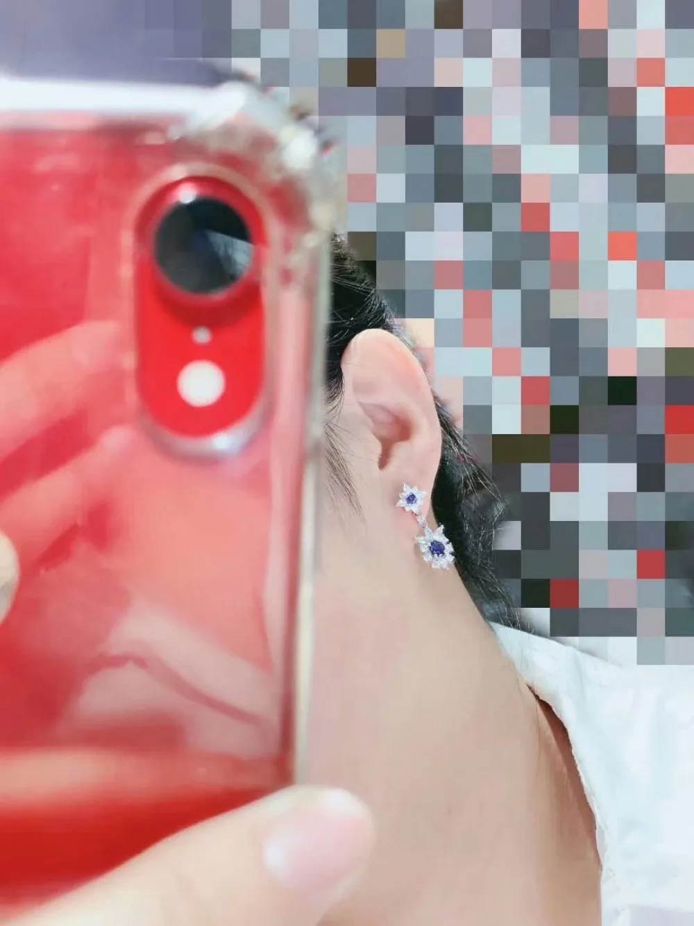

shilovem 925 silver sterling natural sapphire stud earrings party fine Jewelry women trendy new gemstone gift de04050303agl