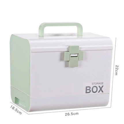 Medicine box family medical small box large child first aid kit medicine storage - Цвет: 1