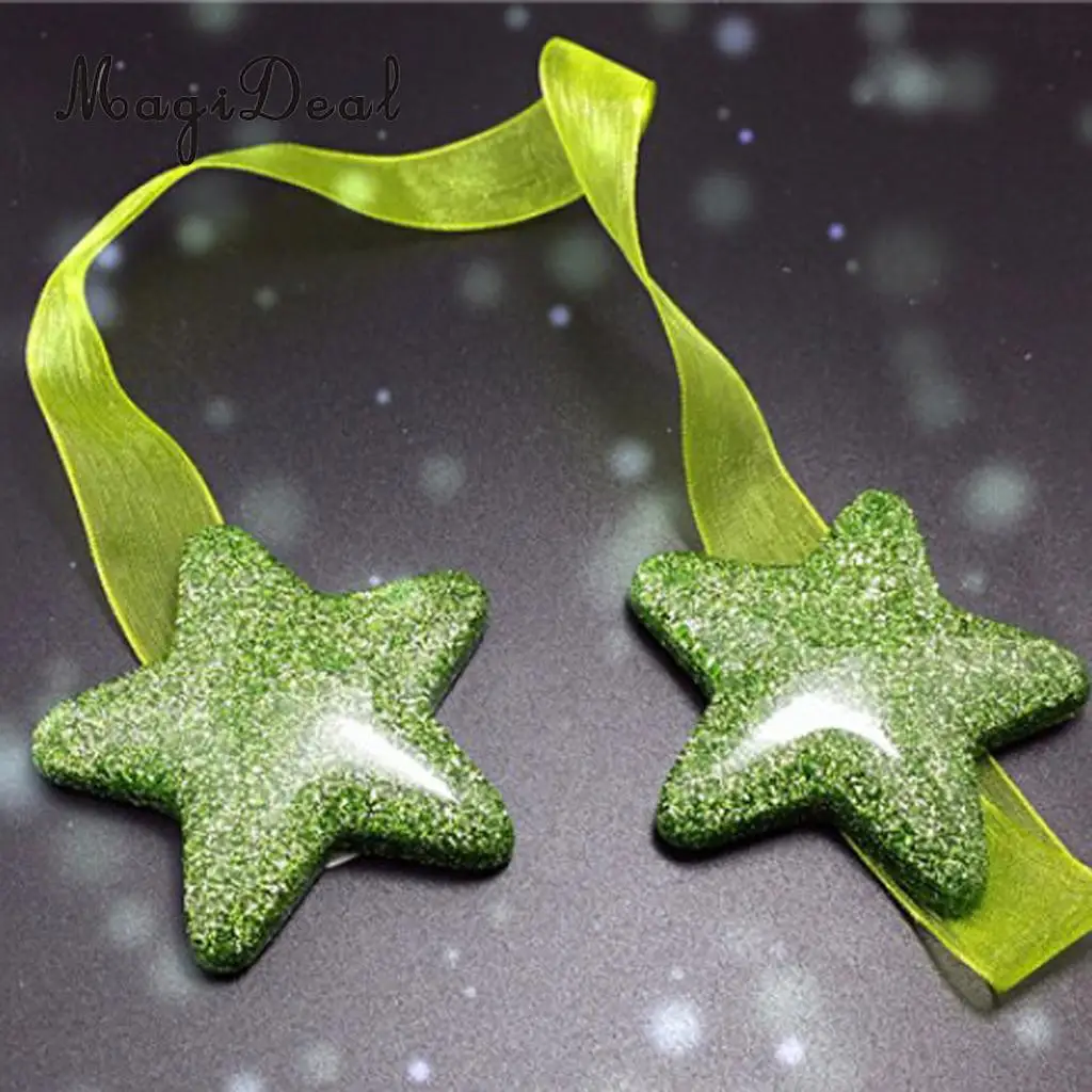 MagiDeal Магнитный занавес со звездой с галстуком бабочкой для задней панели Tieback