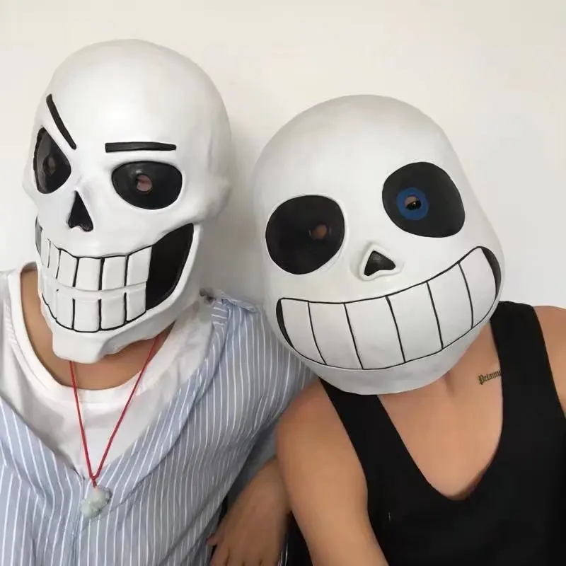 Горячая игра Undertale маска полная голова маски жесткий Латекс Косплей Шлем Санса