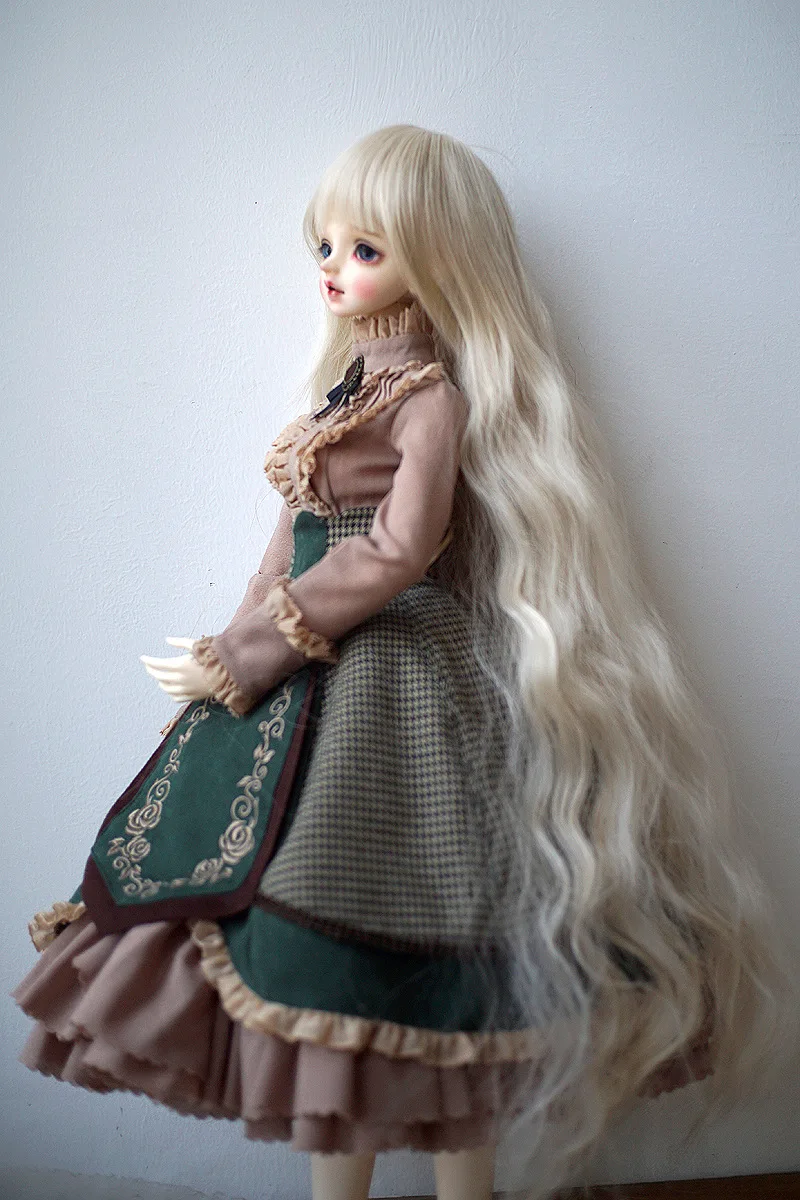 Bjd кукла чистый цвет золотой Liuhai длинные вьющиеся волосы 15*100 см 1 шт. ряд высокая