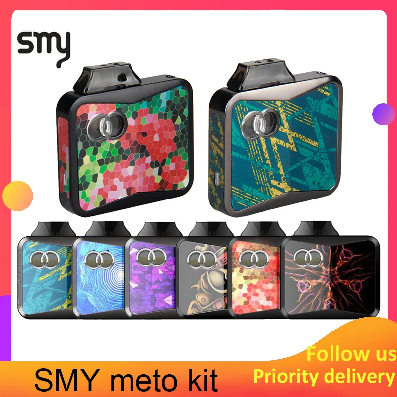 Vape Pod kit SMY METO Starter Kit 650 мАч встроенный аккумулятор и 1 5 мл электронная сигарета