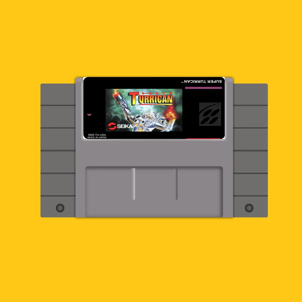 Горячая 46 поршневой палец 16 бит NTSC игровой Картридж Super Turrican|16 bit|16 bit game cartridge16