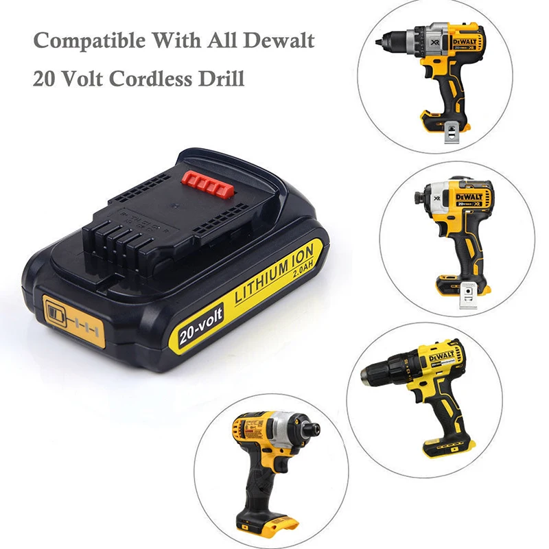 20V 2000mah литий-ионная аккумуляторная батарея для Dewalt 20V 2A батарея Замена батареи для Dewalt Электрический электроинструмент