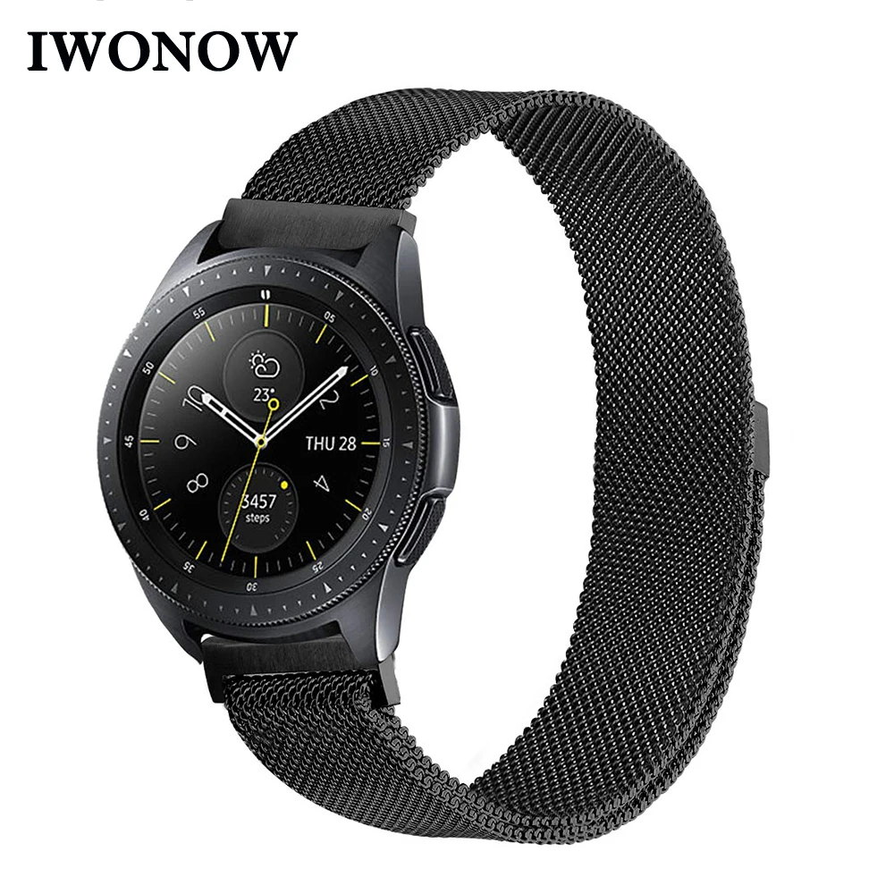 Миланский ремешок из нержавеющей стали для samsung Galaxy Watch 42 мм 46 мм/Active Active2 40 мм 40 мм магнитный ремешок быстросъемный ремешок