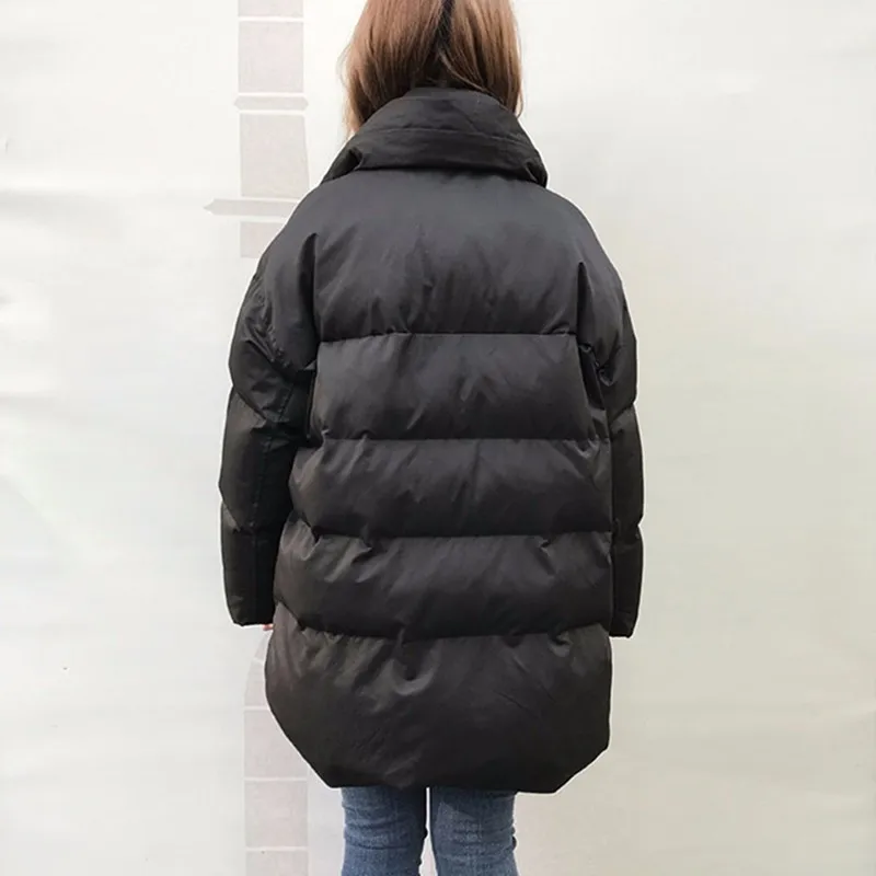 Для женщин парки зимняя куртка для девочек с хлопковой высокое Куртка воротником