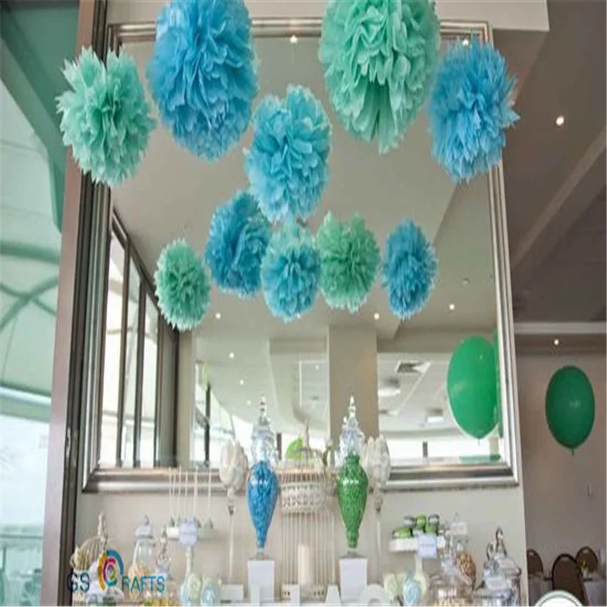 Тканевые помпоны искусственный цветок из бумаги для украшения свадьбы сада 10 см