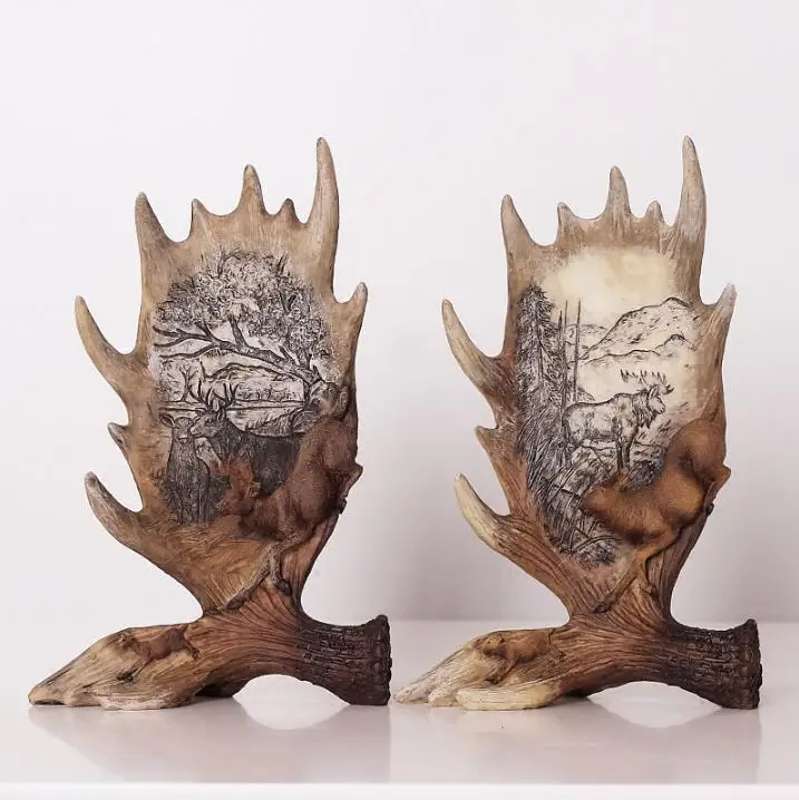 1 шт. декоративные рога из смолы в ретро стиле украшения для дома бар реквизит