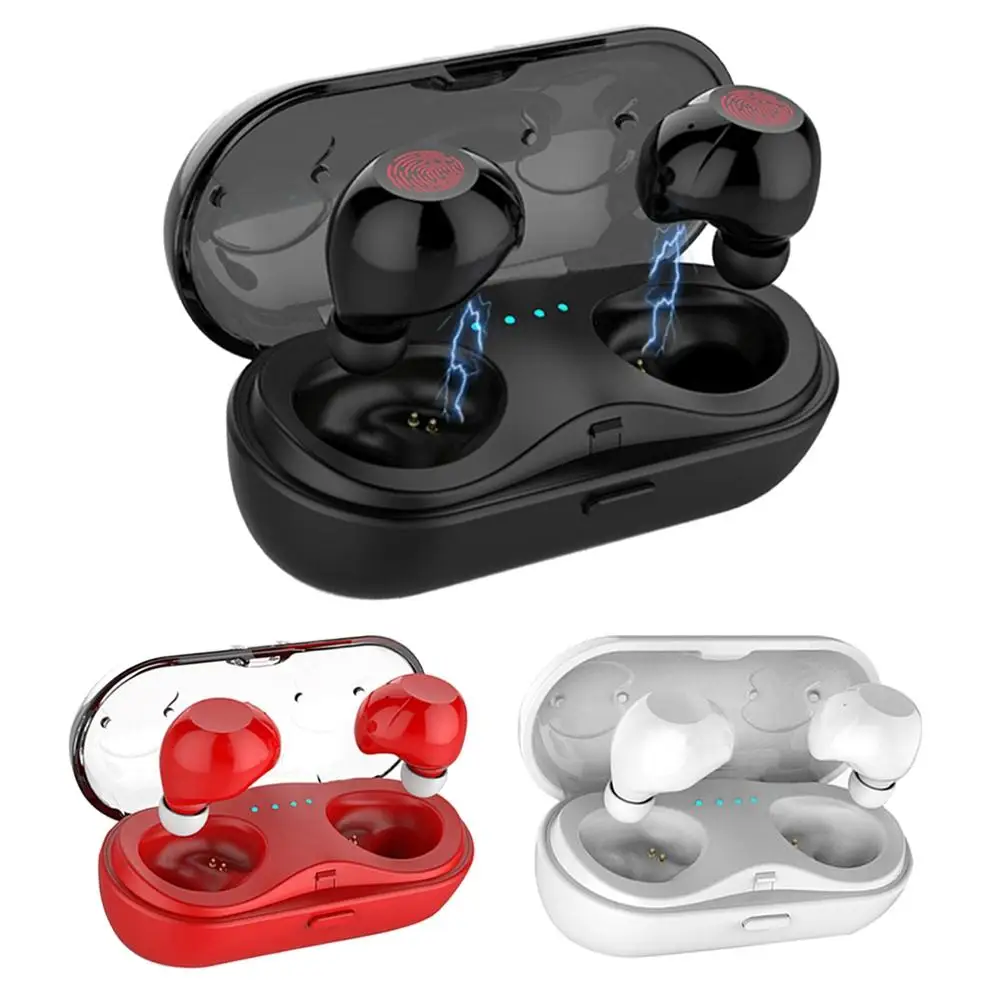HBQ-Q18 Waterproof Bluetooth Earphone Touchable True Wireless Stereo Earbuds Black White Red Colorful Headset With Charging Box |