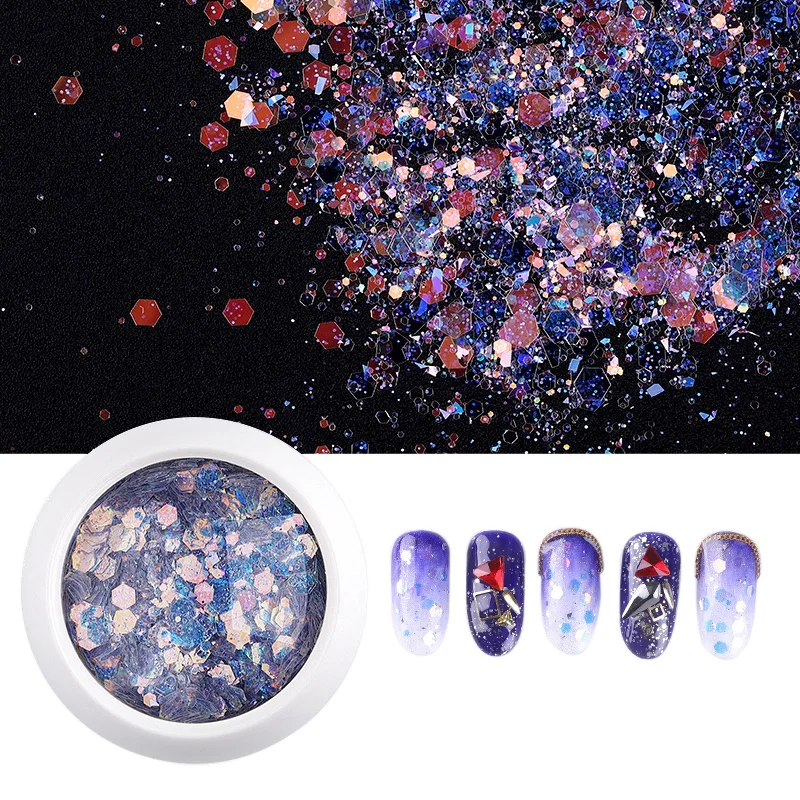 Блестки для ногтей долговечные Блестящие чип маникюра и дизайна блестящий