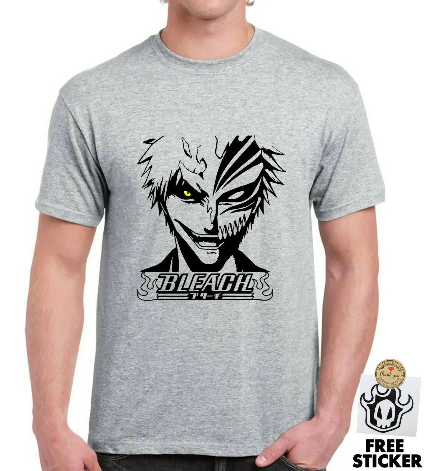 Bleach Ichigo футболка полые маски Bankai Аниме Манга Топ для косплея мужские S XXL|Мужские