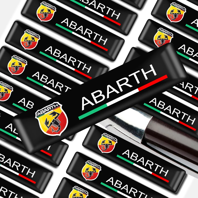 10 шт. автомобильный Стайлинг Abarth Логотип Защитная бар Стикеры s тюнинг наружная