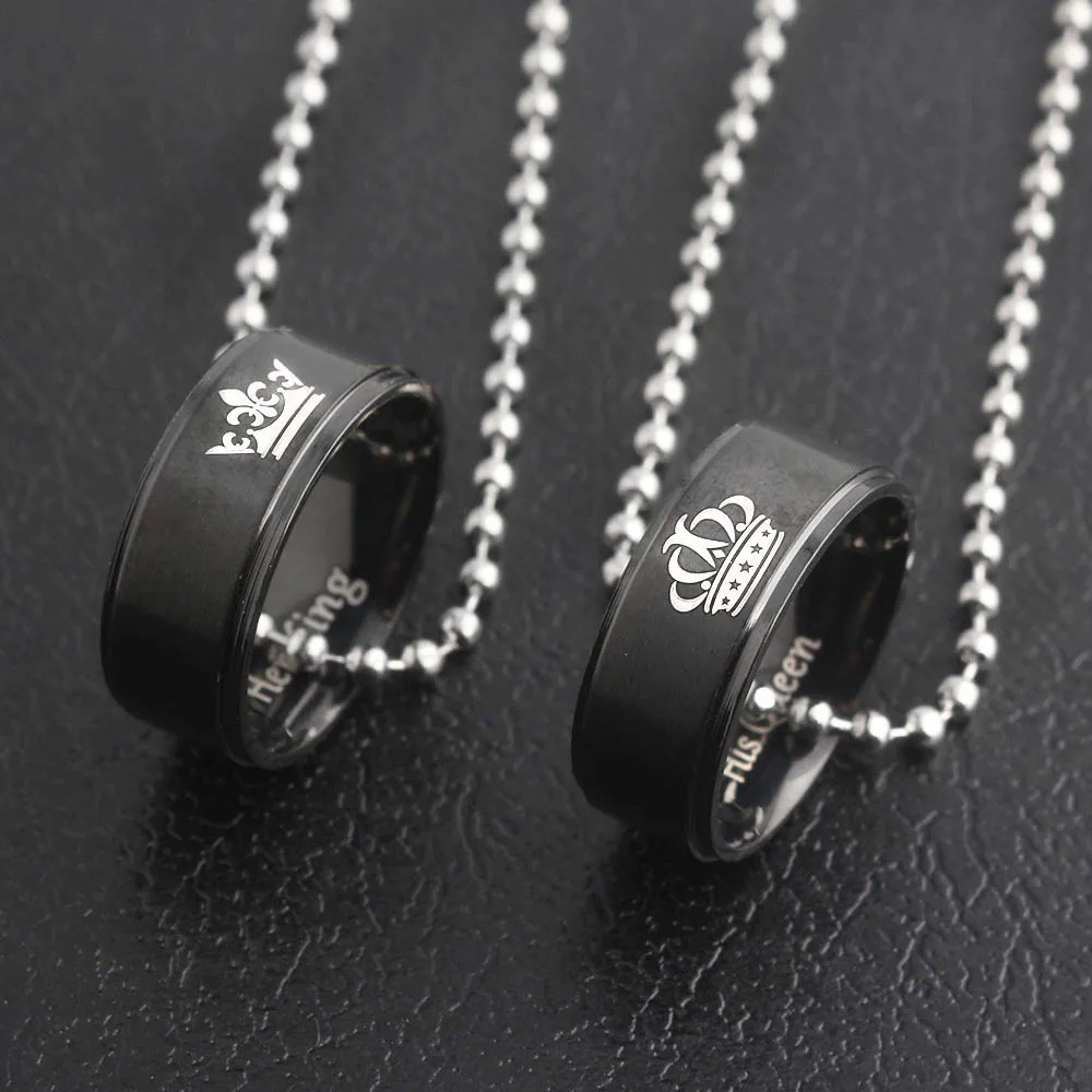 N599 SG Король Королева влюбленные веревки Браслеты Романтические ее король его Королева Корона Подвески Парные браслеты модные юбилейные Ювелирные изделия Подарки - Окраска металла: N599