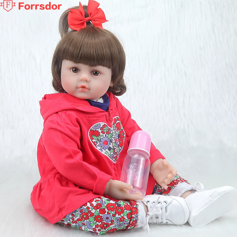 Forrsdor 55 см Горячие Продажи Мягкие силиконовые куклы возрождения bebe reborn corpo de Silicone