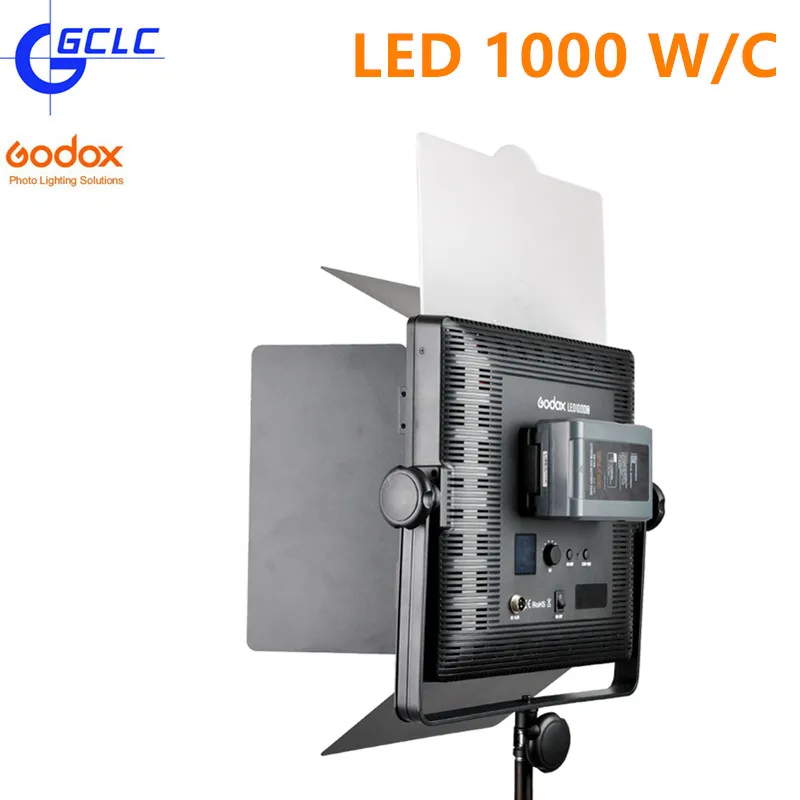 Godox светодиодный 1000 4400Lux затемнения белый желтый фотостудия видео Панель