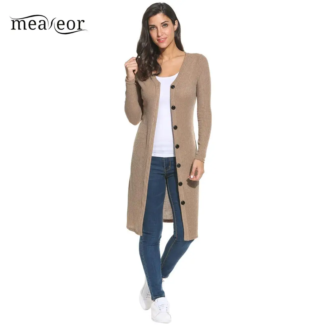 Meaneor/Осенняя женская верхняя одежда v-образный вырез длинный рукав женский свитер