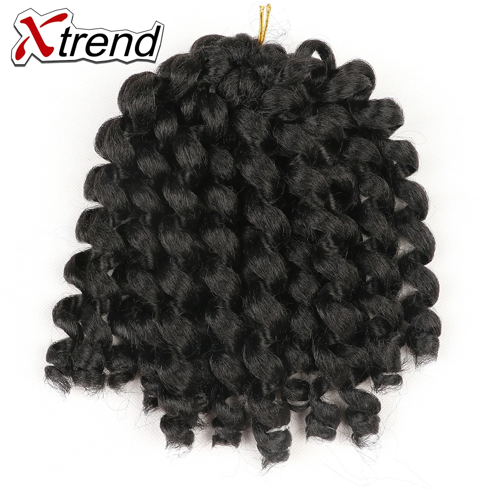 Xtrend 8 дюймов 20 корней прыгающая палочка Омбре крючком косички синтетические Jamaican