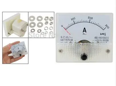

Class 2.5 64x56mm 85L1-A AC 0-300A 300A Rectangle Analog Panel Ammeter Gauge Mechanical Needle Current Meter