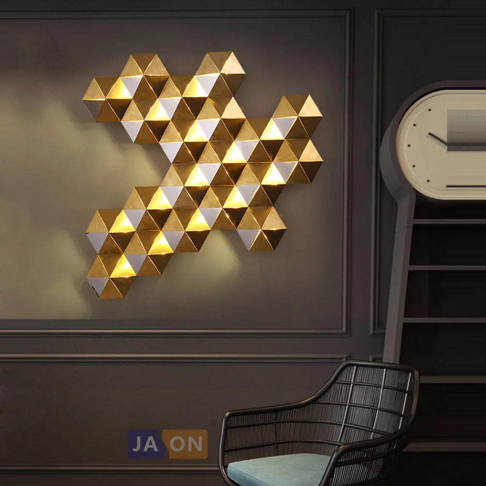 LED Постмодерн Нержавеющие Стали Золотой Honeycomb Светодиодные Лампы Светодиодные Светильники.бра.бра нa стену.Бра.Светильники Настенные светильники.Светильник Настенный Светильник. Для Спальни Коридора