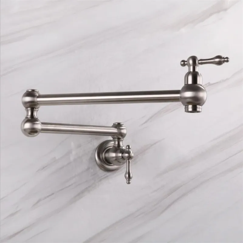 Кухонный смеситель настенный складной кран из латуни вращение на раковину