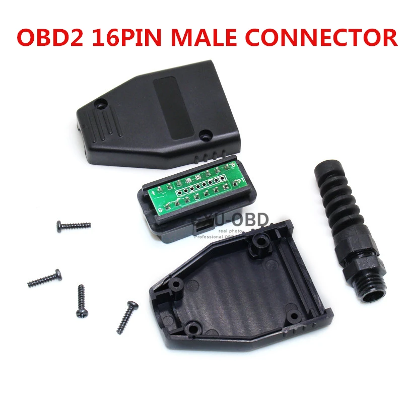

DHL Бесплатная OBD2 EOBD 2 16 контактный разъем J1962 оптом и в розницу OBD штекер OBD2 16Pin